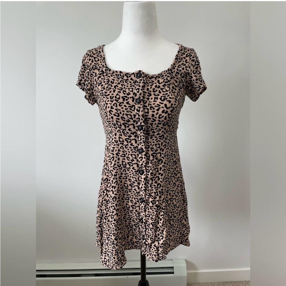 Aeropostale Cheetah Leopard Baby Doll Dress - Size Medium